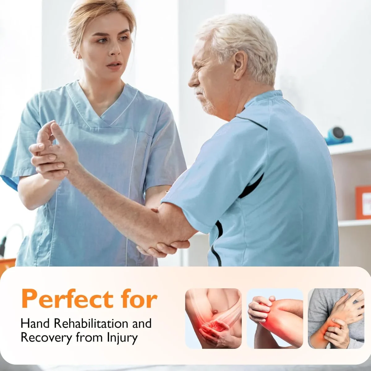 FitBeast Grip Strengthener Forearm Strengthener, Adjustable Hand Grip Strengthener for Strength Training & Rehabilitation, 10-132 lbs Resistance, Ideal for Athletes and Physical Therapy (1 Piece) - Orange – Image 5