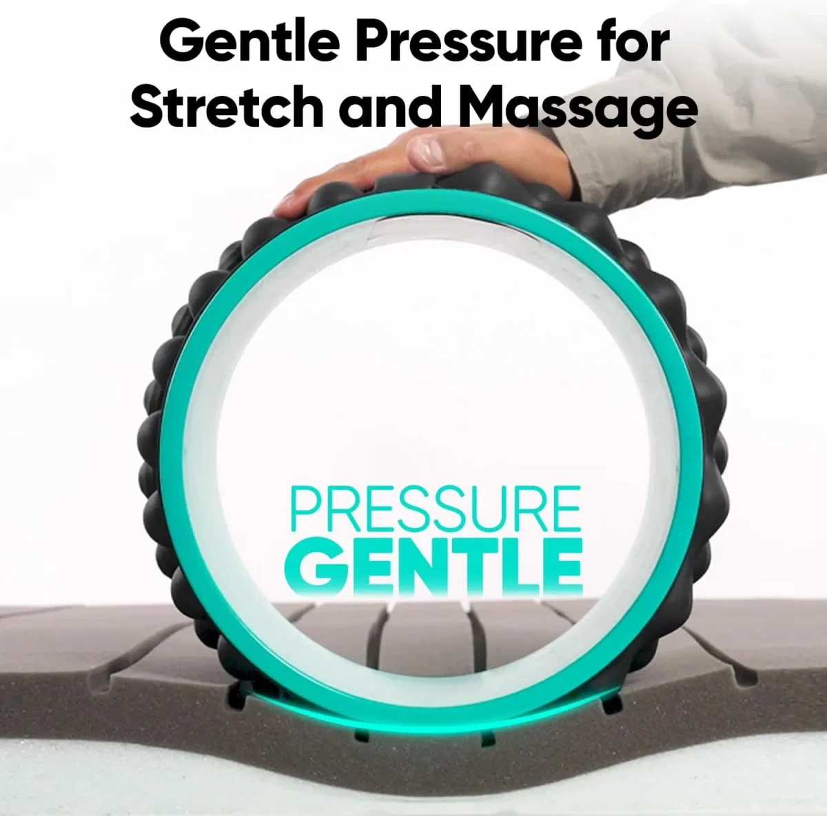 FitBeast Back Roller, Back Wheel Foam Roller - Targeted Muscle Roller for Deep Tissue Massage, Back Stretcher - 12" Blue – Image 6