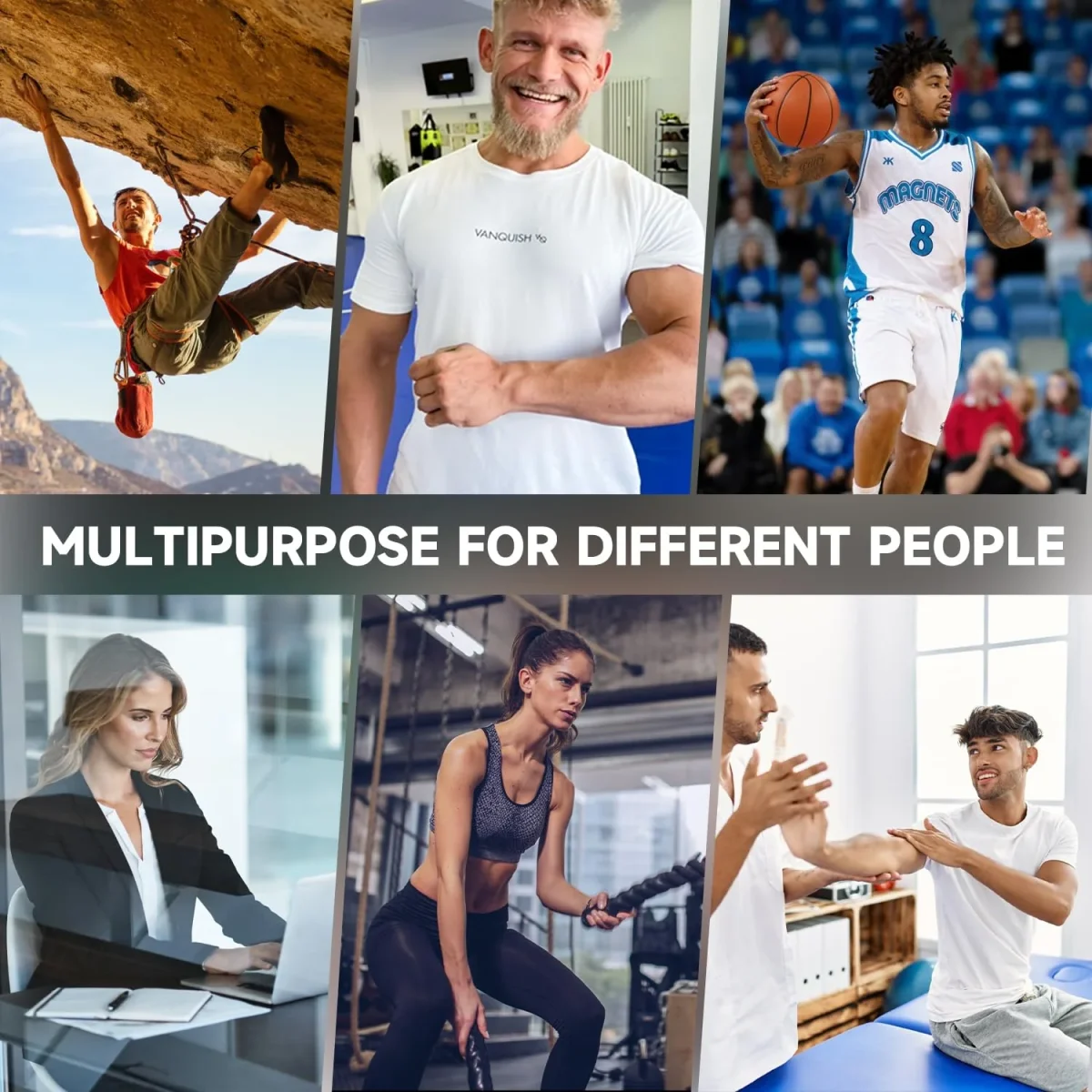 FitBeast Hand Grip Strengthener Workout Kit (5 Pack), 2 Forearm Grip Adjustable Resistance Hand Gripper, Finger Stretcher, Grip Ring & Stress Relief Grip Ball for Athletes - Light Green – Image 6