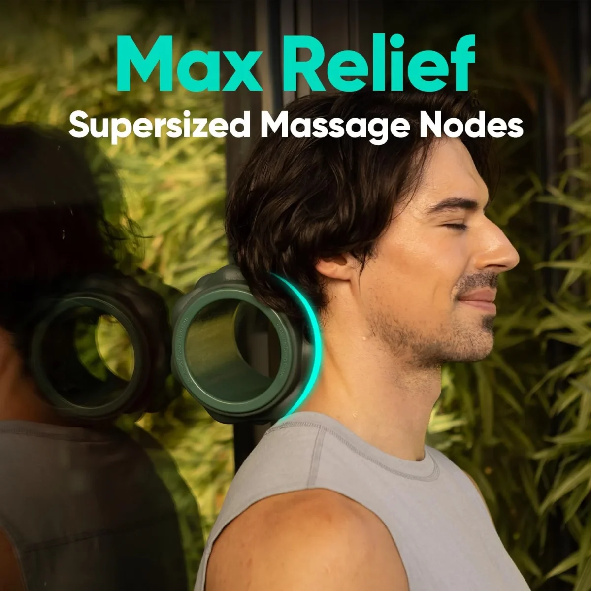 FitBeast Back Roller, Back Wheel Foam Roller - Targeted Muscle Roller for Deep Tissue Massage, Back Stretcher - 6" Blue – Image 3