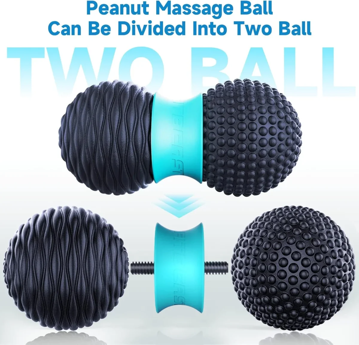 FitBeast Peanut Massage Ball, Trigger Point Ball & Lacrosse Ball for Physical Therapy, Deep Tissue Massage Tool for Trigger Point Massage, Foot Massage, Muscle Relief, Myofascial Release (Green) – Image 4