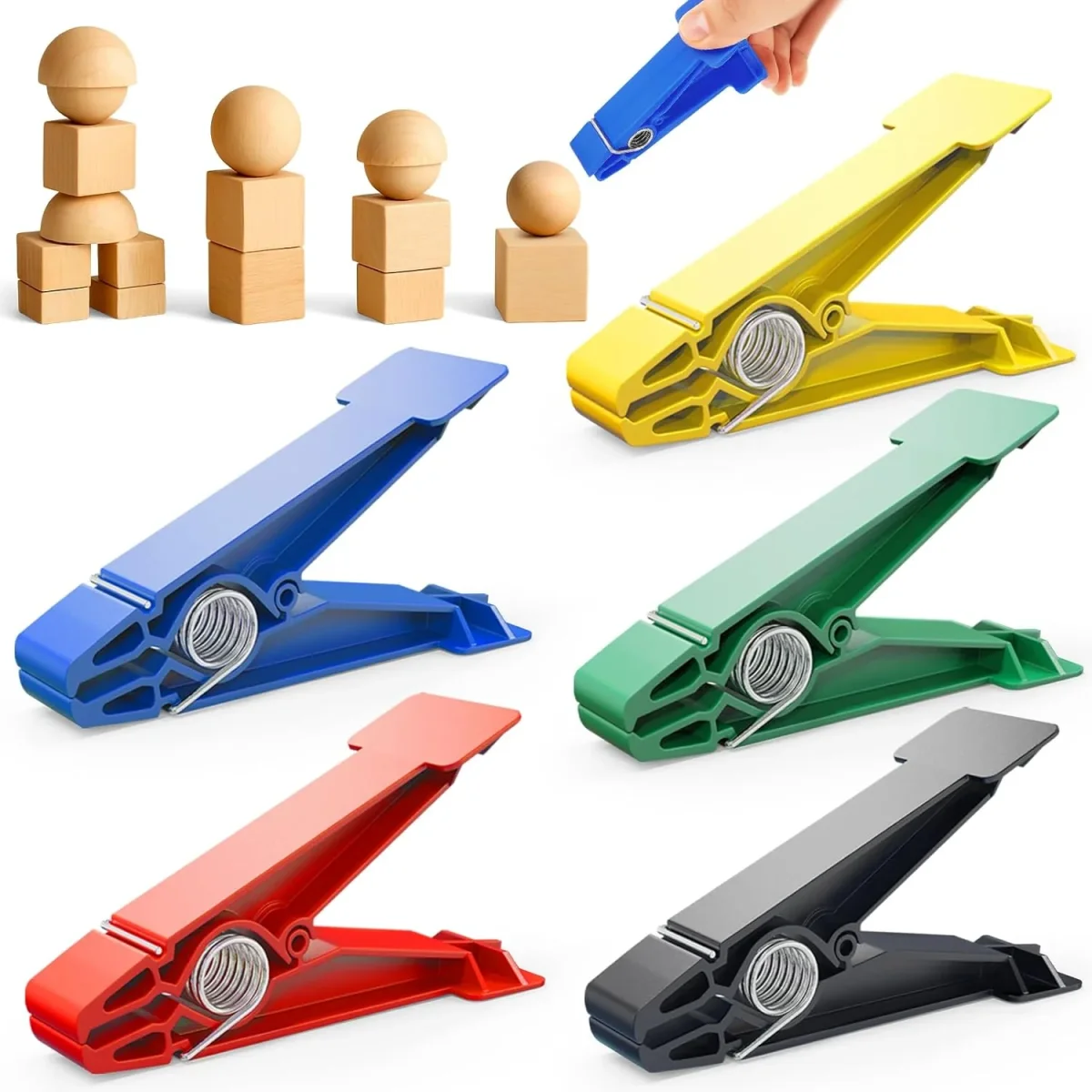 FitBeast Finger Exerciser Set – 5 Resistance Clips for Hand Therapy, Grip Strength & Dexterity – Ideal Finger Strengthener for Rehab, Stroke Recovery, Arthritis, Seniors & Athletes