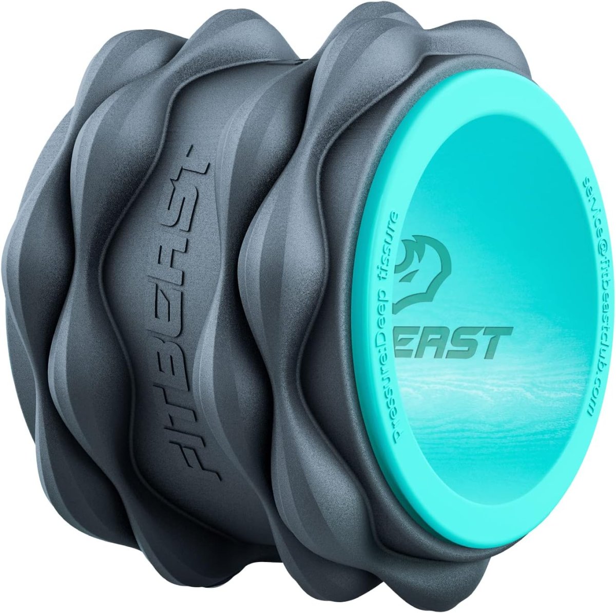 FitBeast Back Roller, Back Wheel Foam Roller - Targeted Muscle Roller for Deep Tissue Massage, Back Stretcher - 6" Blue