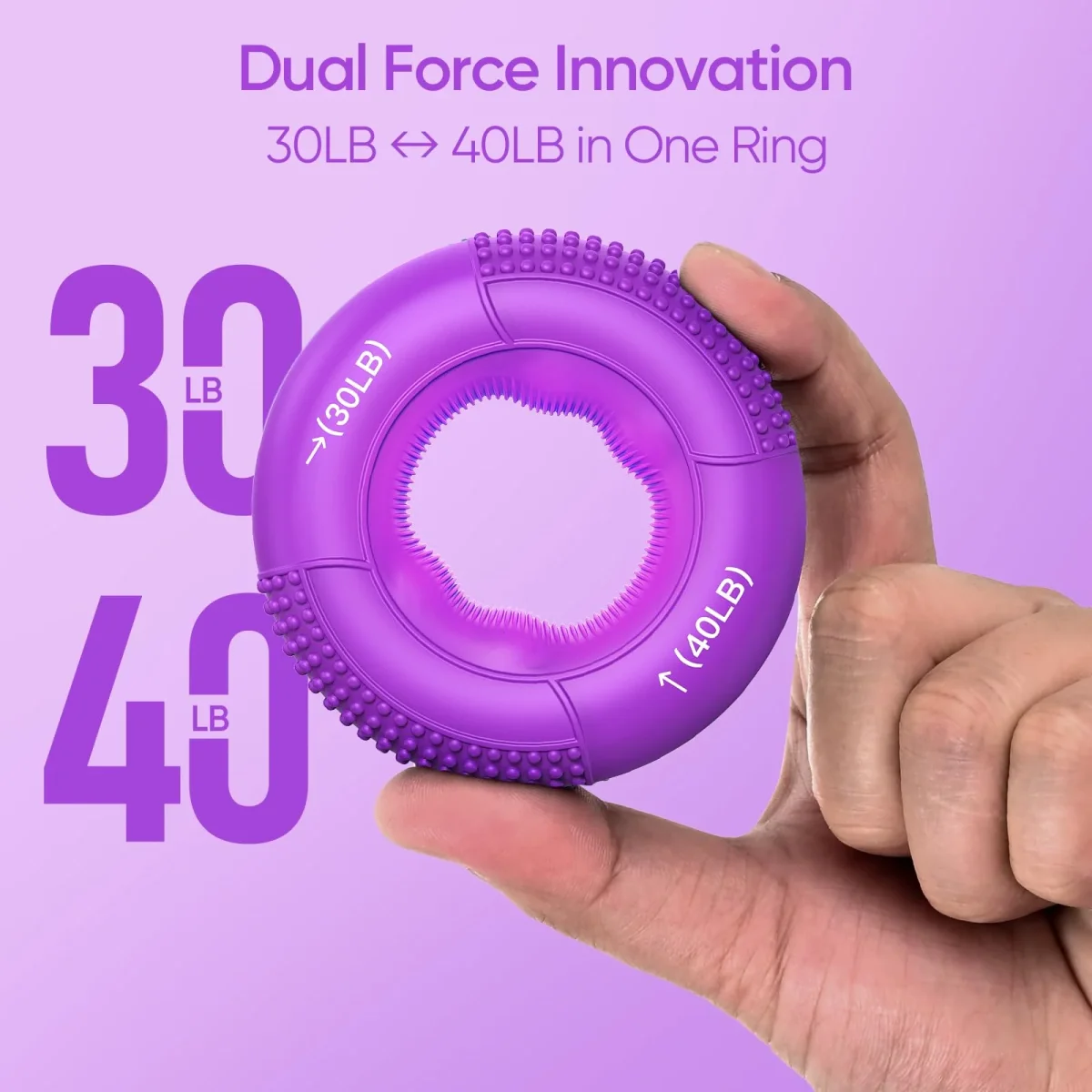 FitBeast Grip Strength Trainer, Finger Exerciser, Stress Balls for Adults 6-Piece Set, Hand Therapy for Strength, Recovery & Stress Relief, Forearm Strengthener for Men, Women & Seniors - 6-Piece Bright Tones – Image 2