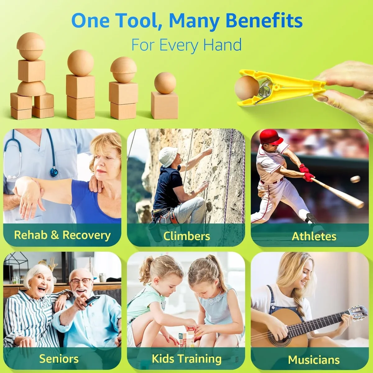 FitBeast Finger Exerciser Set – 5 Resistance Clips for Hand Therapy, Grip Strength & Dexterity – Ideal Finger Strengthener for Rehab, Stroke Recovery, Arthritis, Seniors & Athletes – Image 6