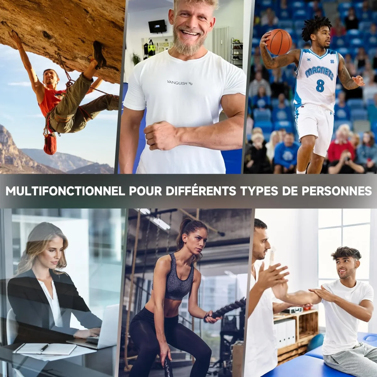 FitBeast Hand Grip Musculation Avant Bras - Pack de 5 Bleu Clair – Image 6